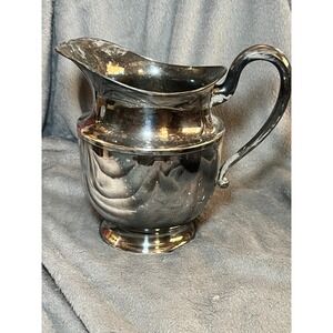 Vintage Silverplate Creamer Pitcher Nickel Silver Ornate Spout Handle 8in